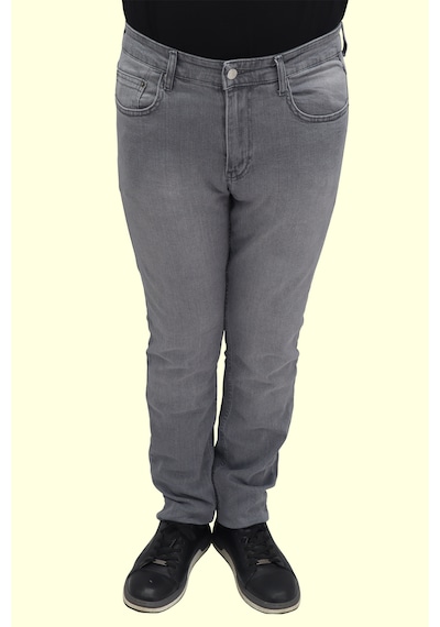 Denim Cartel Dmctekstil Erkek 1002 Yüksek Bel Normal Kesim Boru Paça Jean Pantolon Gri