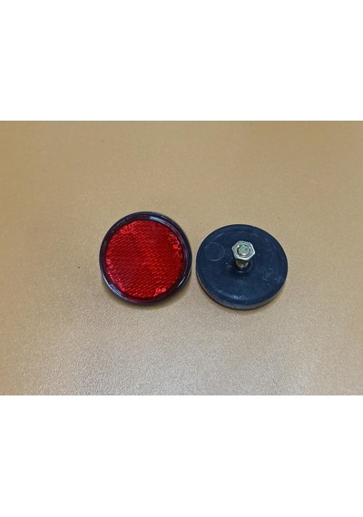 Yuvarlak Reflektör Kırmızı Renk 6mm Vidalı 2 Adet