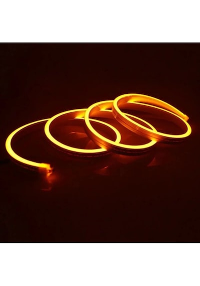 Elektrikhouse 5 Metre 12 Volt Neon Led Amber Işık 6x12 Mm 5 Metre Turuncu