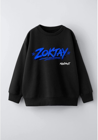 Seabubbles Manifest Zoktay Kız Çocuk Sweatshirt St10729 Siyah