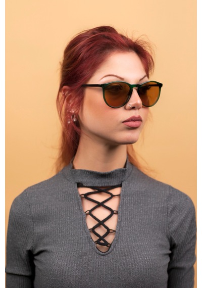 Fleur Unisex Green Güneş Gözlüğü Yeşil - 296294878 Yeşil