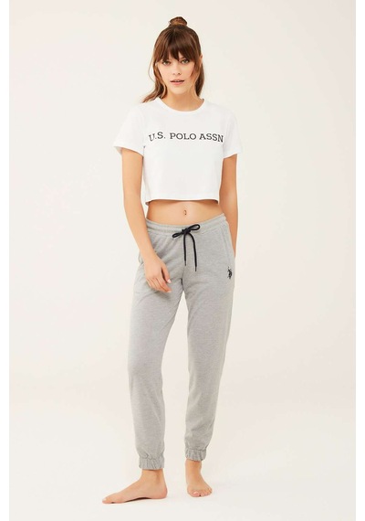 U.S. Polo Assn. Kadın Gri Melanj Pijama Altı 16600 Gri