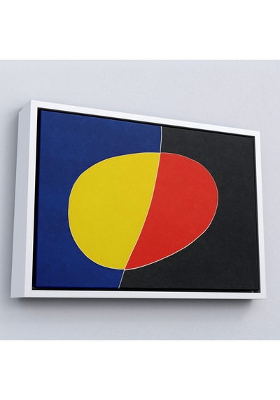 Ahşap Çerçeveli Joan Miro Güneşin Şarkısı Tablosu-7075