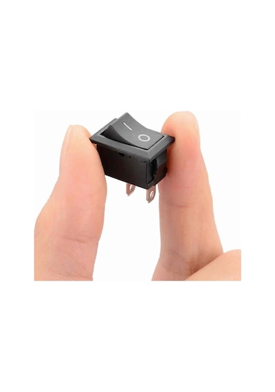2 Pin Siyah Anahtar Switch Mini Buton Kcd1 Plastik Açma Kapama On / Off