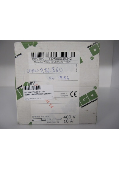 Wago Pt100 286860 Temperature Transducer