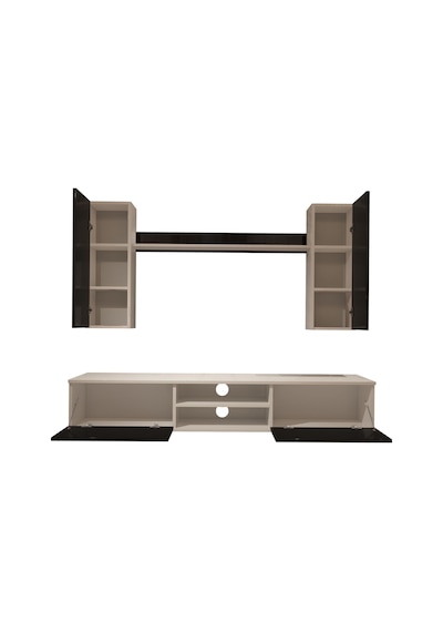 Decoraktiv Eko 7 Mdf Dvd Tv Ünitesi Tv Sehpası Beyaz - Siyah