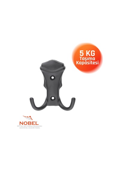Kobra Askı, Metal Vestiyer Askısı, Matsiyah, Duvar Ve Dolap Askılığı 5'li Set Vidalı Matsi Yah
