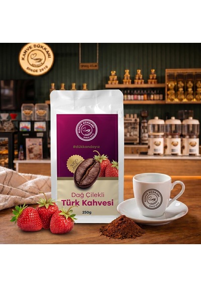 Dağ Çilekli Türk Kahvesi 250gr Hazır