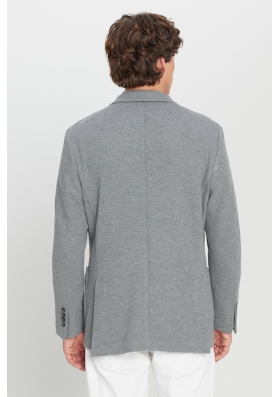 Altınyıldız Classıcs Erkek Grı Slim Fit Kırlangıç Yaka Torba Cepli Esnek Kruvaze Takım Elbise Gri
