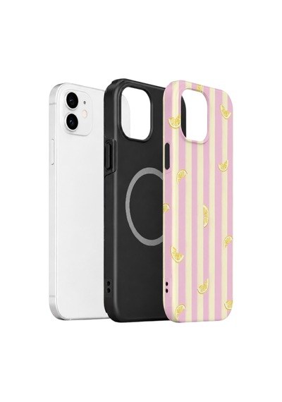 Apple iPhone Uyumlu 11 Vorian Çift Katmanlı Magsafe Kılıf Pink Lemon Parade
