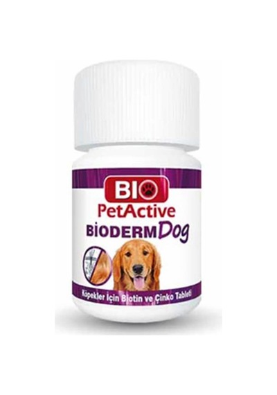 Bio Petactive Bioderm Dog Köpekler için Çinko ve Biotin Tableti 75 Tablet