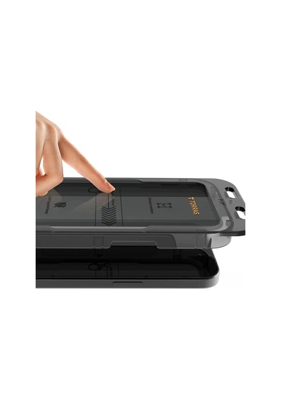 Apple Uyumlu   iPhone 17 Pro Max Hayalet-gizli Cam Ekran Koruyucu Premium 7x Güçlendirilmiş Kolay Uygulama Aparatıy