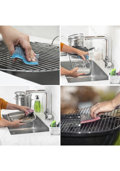 Vileda Power Inox Colors Çelik Bulaşık Sünger 5 x 3'lü