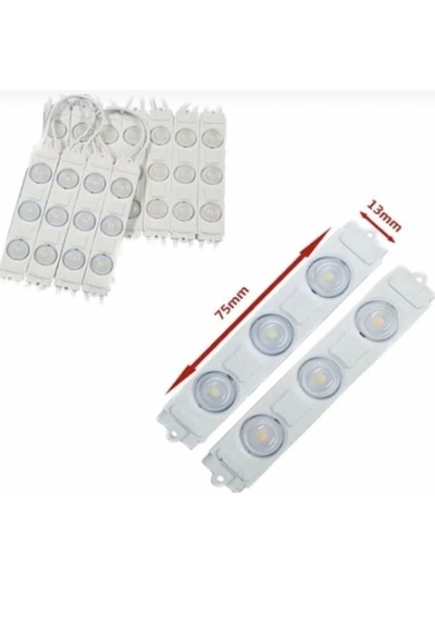 Point 5 Adet 3 Ledli Parmak Led Modül 1.5w 2835 Smd Mercekli 12v Beyaz