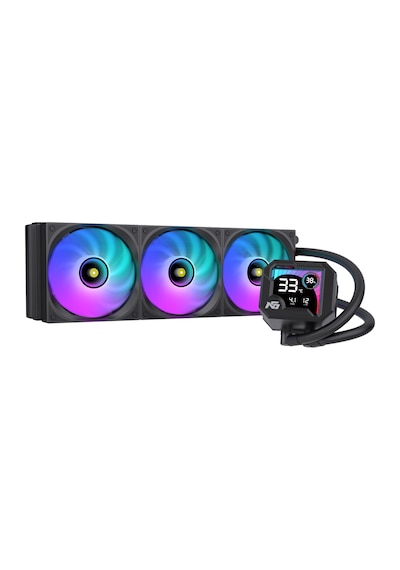 Ng-360lcd Nitro Cool 360mm Argb Fan Lcd Gösterge Sıvı Cpu Soğutucu Siyah
