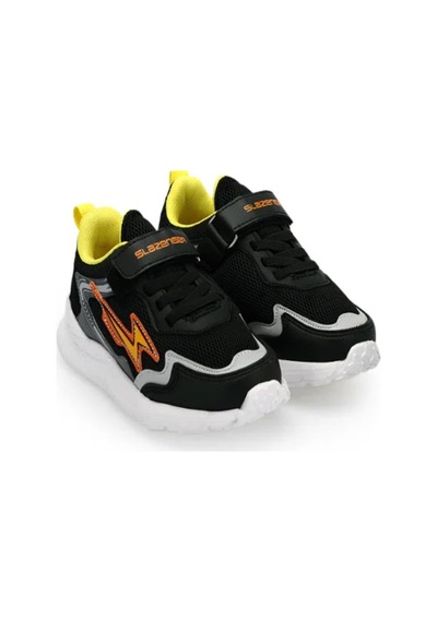 Slazenger KAORU IN Çocuk Cırt Cırtlı Siyah / Beyaz Sneaker