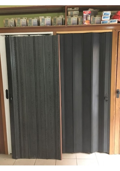 Akordeon Kapı, Karaağaç Ahşap Desenli 87x215cm