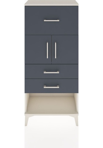 Hyperion Dolap 2 Raflı 3 Çekmeceli 2 Kapaklı 60x44x134 Aytaşı-antrasit Aytası