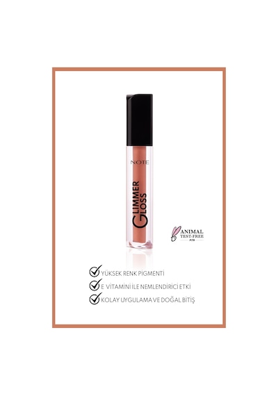 Note Cosmetics Glimmer Gloss Işıltılı Nemlendirici Dudak Parlatıcısı - 10 Poppy Coral