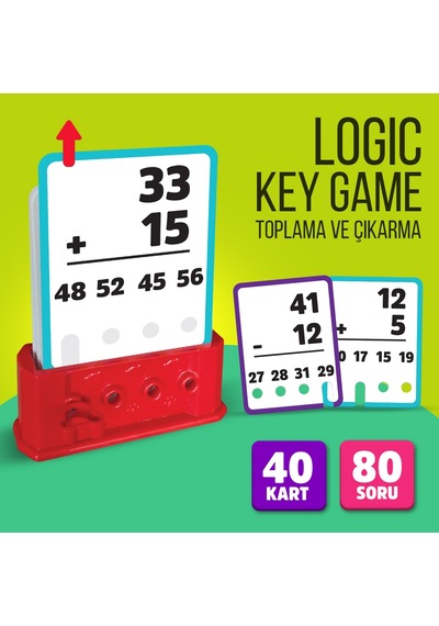 Logic Key Game Toplama Ve Çıkarma Matematik Kutu Oyunu