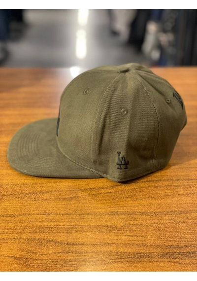 La Los Angeles Nakış Hip Hop Snapback Rapper Basket Cap Şapka Haki