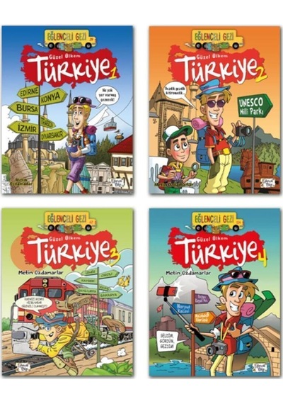 Güzel Ülkem Türkiye 1 2 3 4 Set 4 Kitap Eğlenceli Bilgi Gezi - Metin Özdamarlar