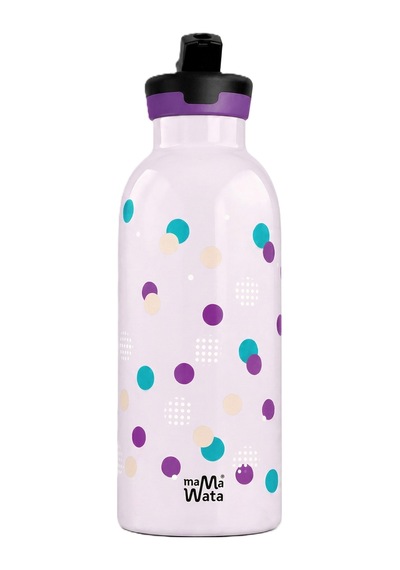 Mamawata Bubbles Pipetli Çocuk Termos Matara 470 Ml Paslanmaz Çelik Sızdırmaz Yalıtımlı Suluk Açık Pembe