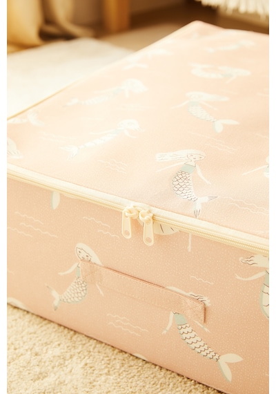 Ocean Home Textile Çocuk Odası Deniz Kızı Destekli Kutu Hurç 45 X 55 X 18 Cm Pembe