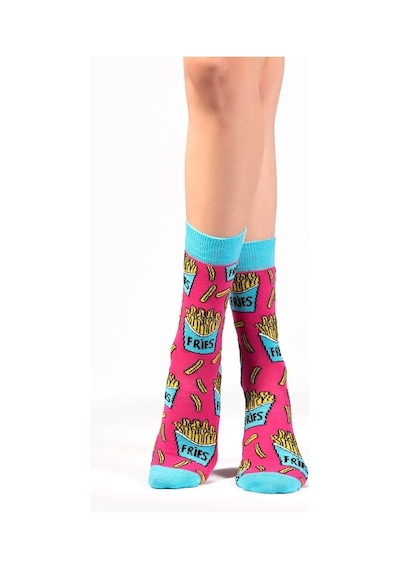 Ozzy Socks 2'Li Fries Desen Kutu Çok Renkli