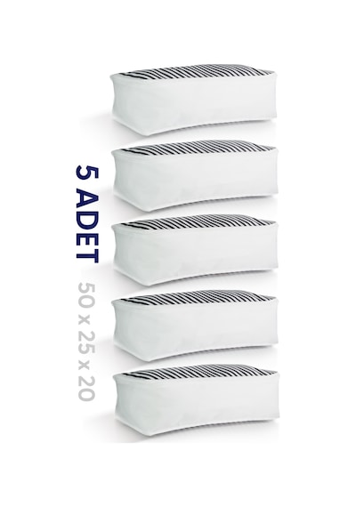 Vedsey 5'lü Lacivert 50x25x20 Cm & Dolap İçi - Organizer Düzenleyici Hurç Beyaz