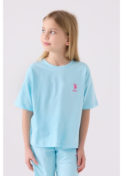U.S. Polo Assn. U.s. Polo Assn Kız Çocuk Mavi Bermuda Takım Mavi