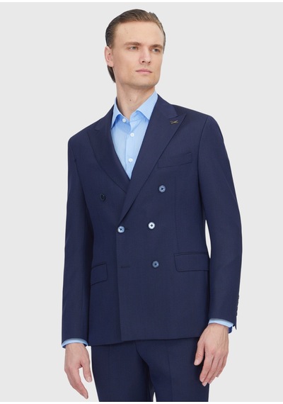 Ramsey Lacivert Zeroweight Slim Fit Yün Karışımlı Takım Elbise