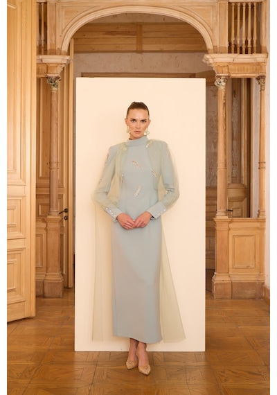 Senna Vanessa Dress Mint Yeşil