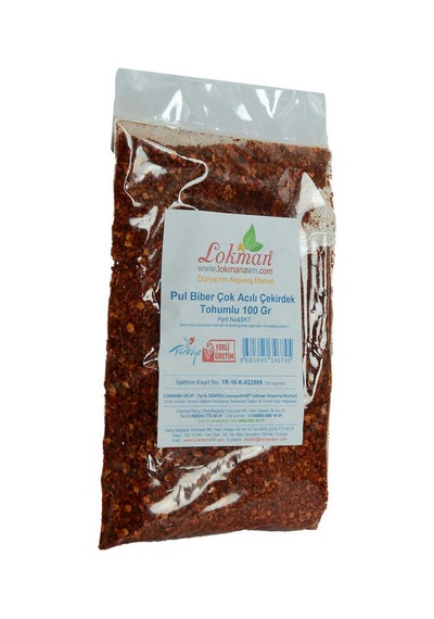 Pul Biber Çok Acılı Çekirdek Tohumlu 100 Gr Paket