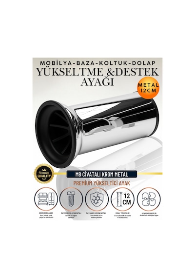 24 Adet 12 Cm M8 Vidalı Metal Krom Ayak Mobilya Ayağı Baza Ayağı Kanepe Ayağı Koltuk Ayağı Yatak Ayağı Yükseltme Ayağı Dolap Ayak Sehpa Sandık Ayakları Değişim Destek Ayağı Yükseltici Aparat Şifonyer Gümüş Gümüş 24 Adet 12 Cm M8 Vidalı Metal Krom Ayak Mobilya Ayağı Baza Ayağı Kanepe Ayağı Koltuk Ayağı Yatak Ayağı Yükseltme Ayağı Dolap Ayak Sehpa Sandık Ayakları Değişim Destek Ayağı Yükseltici Aparat Şifonyer Gümüş Gümüş