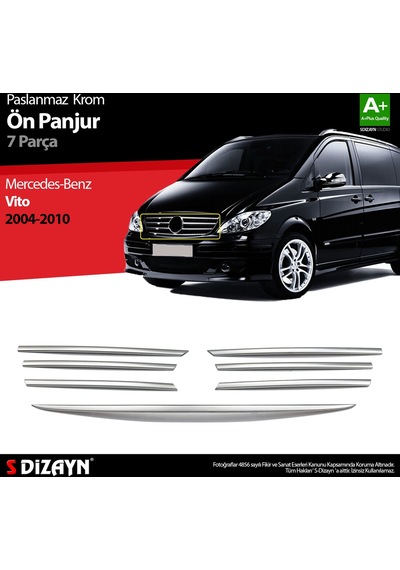 S-Dizayn  Mercedes Vito Krom Ön Panjur 7 Prç 2004-2010