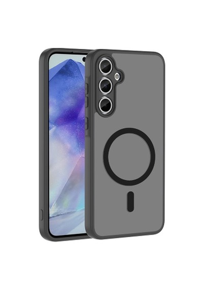 Samsung Galaxy Uyumlu A35 Kılıf M-safe Şarj Özellikli Zore Babet Kapak Samsung Galaxy Uyumlu A35 Zore - Siyah
