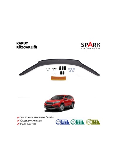 Honda Cr-v 2013-2018 Yıl Aralığı Uyumlu Kaput Rüzgarlık 4mm Siyah
