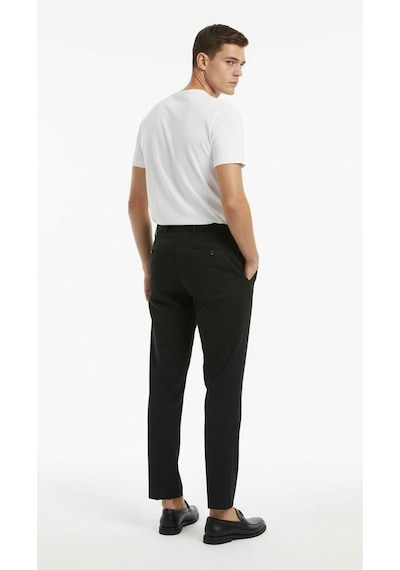 Plus Scorpion Erkek Kumaş Pantolon Slim Fit Siyah, Lacivert, Bej, Açık Gri, Antrasit, Vizon Esnek Rahat Klasik Pantolon Siyah