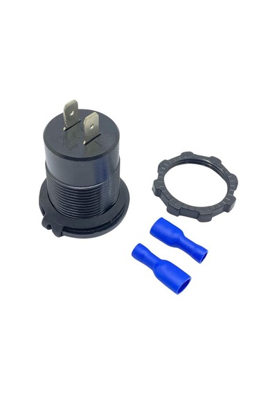 12v-24v Dijital Voltmetre+şarj Cihazlı Usb X2 3 A Off-on Anahtarlıi Işıklı 28 Mm