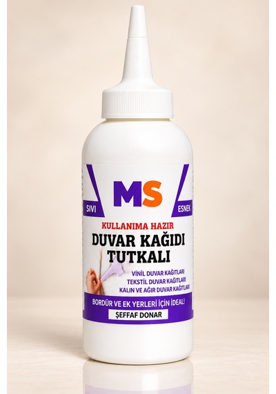 Duvar Kağıdı Tutkalı 150 Gr Şeffaf Hazır Ovalit Sıvı Donan Güçlü Bordür Vinil Tekstil Yapıştırıcısı