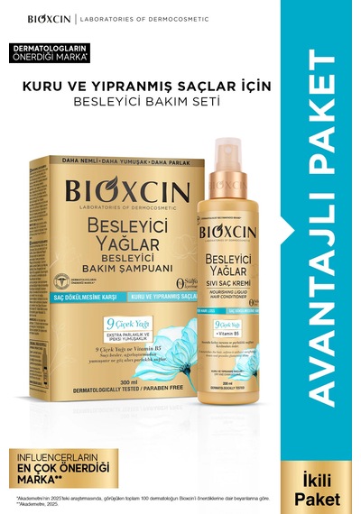 Besleyici Yağlar Onarıcı Şampuan 300ml + Sıvı Saç Kremi 200ml Tüm Saç Tipleri