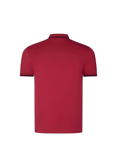 T8586 Dewberry Erkek Polo Yaka T-shırt-koyu Bordo