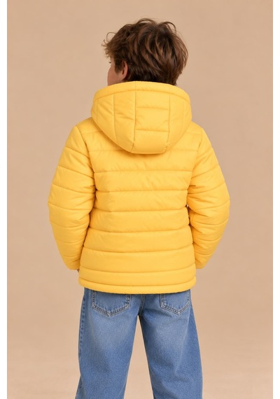 Alexandergardi Puffer Kapüşonlu Unisex Çocuk Şişme Mont Sari