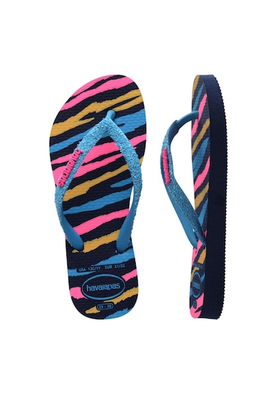Kids Slim Glitter Trendy Navy Blue/turquoise Çocuk Terlik 4146976-1327-2159 Lacivert