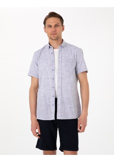Pierre Cardin Erkek Lacivert Gömlek Kısa Kollu 50306950-vr033 Lacivert