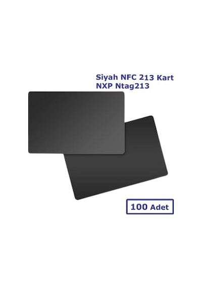 Dijital Kartvizit için Siyah NFC 213 Kart NXP Ntag213 [100 adet]