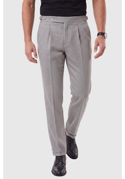Deepsea Erkek Gri Safari Ceketli Slim Fit 2'li Takım Elbise Pileli Duble Paça Pantolon 2600723 Deepsea Erkek Gri Safari Ceketli Slim Fit 2'li Takım Elbise Pileli Duble Paça Pantolon 2600723