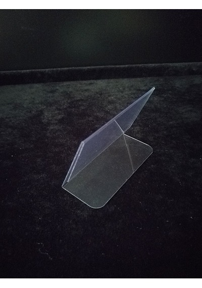10 Adet Pvc Şeffaf Etiketlik 6x9 Cm Ayaklı Açılı Pvc Etiketlik, E
