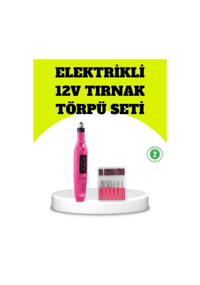 Elektrikli Manikür Pedikür Törpü Seti 6 Başlıklı Mh-hs7602-9344